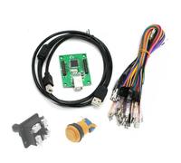 Módulo codificador 2 Jugadores Xin Mo Dual Arcade Gmae Codificador USB Impresión Ps3 Pc Stick Board Controlador De Botón De Joystick De Retardo Cero(Wiring B)