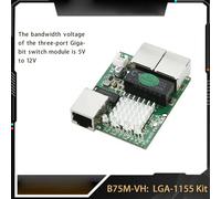 Módulo conmutador de red Gigabit RJ45 de grado industrial con tres puertos mínimos y 1000M, divisor de red alimentado de 5V a 12V.