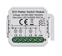 Módulo conmutador WiFi de 3 canales para casa inteligente con relé disyuntor de 3 canales