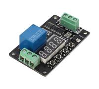 Módulo controlador de interruptor de control de temporizador de 1 canal y 12 V con relé de retardo de tiempo y 18 funciones preestablecidas
