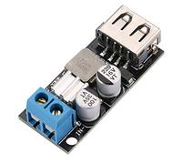 Módulo convertidor DC - Módulo de Conversión de Voltaje de Reducción de CC 12V 24V 6V - 32V a 5V Fuente de Alimentación Módulo Buck Carga Rápida USB