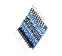 Módulo convertidor de nivel lógico de 4 canales bidireccional de 3,3 V a 5 V para I2C para spi UART - Placa traductora de voltaje con protección de polaridad inversa (pines doblados de 8 vías)