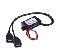 Módulo Convertidor USB Dual, 3A DC 12V a DC 5V Módulo Convertidor de Adaptador de Cargador USB Dual para Carga de Teléfono de Motocicleta de Automóvil