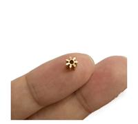 Módulo de 0,5 M, diámetro del orificio de 7 dientes, 1,48mm de espesor, 3mm, engranaje helicoidal de cobre y Metal, engranaje de transmisión, 10mm de longitud
