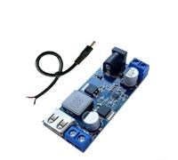 Módulo de alimentación Dc-dc reductor de 9 V-36 V a 5 V 5 A con puertos USB A y tipo C para equipos de prueba industriales azul (USB cable de 30 cm)