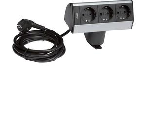 Módulo De Alimentación De Escritorio Hager 3 Salidas Schuko Anodizado (Enchufe Europeo) - G7067ELN