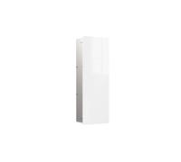 Módulo de armario emco asis pure, empotrado, bisagra de puerta a la izquierda, frente de cristal, 730x250mm, 2 estantes de cristal, 975527406, Color: Aluminio/Blanco opaco