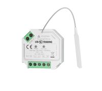 Módulo de atenuación empotrable, 1 canal para LED de 230 V máx. 200 W con interruptor de conexión, sección de fase, lámparas regulables, transformadores y luces (regulador con mate)