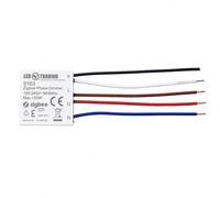 Módulo de atenuación empotrable, 1 canal para LED de 230 V máx. 200 W con interruptor de conexión, sección de fase, lámparas regulables, transformadores y luces (micro regulador)