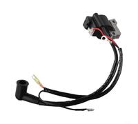 Módulo de bobina de encendido del motor, sistema de 2 cables, pieza de repuesto compatible con cortador de cepillo de 4 tiempos, motosierra, cortacésped, agujeros de montaje de 33 mm, cable negro