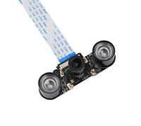 Módulo de cámara para visión nocturna con 3,6 mm de longitud focal para Raspberry Pi 3 ajustable, 2 unidades, sensor de infrarrojos LED luz para RPi 3