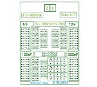 Módulo de capacitancia, pasos programables de 1nF, rango 99999nF, perfecto para pruebas de ingeniería y educación (solo tabla)
