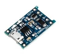Módulo de carga de iones de litio TP4056 + DW01, corriente de carga 1 A, MicroUSB para baterías de iones de litio de 3,7 V, baterías LiP, 1 celda, batería de celda simple (2 unidades)