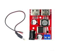 Módulo de carga solar dual USB 5V 3A Salida máxima 6V-40V DC Entrada 92% Eficiencia Placa de tamaño pequeño para electrónica móvil DIY (Line)