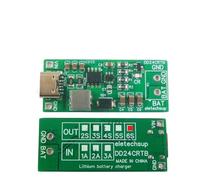 Módulo de cargador elevador de batería 18650 de 8,4 V, 12,6 V, 16,8 V, 21 V, 25,2 V, 2-6S, tipo C, multicelda for 7,4 V, 11,1 V, 14,8 V, 18,5 V y 22,2 V(6S,INPUT 1A)