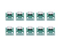 Módulo de conexión PolyGen Micro USB PCB Converter con Paso estándar de 2,54 mm.Este receptáculo de Soldadura Micro B Tipo B está diseñado para proyectos de Desarrollo electrónico