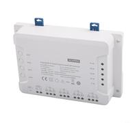 Módulo de conmutación inteligente WiFi de 4 canales para Sonoff 4 CH R3 y 4 CH PRO R3, Smart Light Switch con función RF para carril de sombrero, compatible con Alexa y Google Home, blanco (4 CH Pro