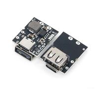 Módulo de descarga de carga tipo C, placa de administración de energía de 5 V 2 A con entrada USB-C, circuito de cargador de batería alto para proyectos electrónicos de bricolaje (soldadura USB)