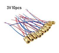 Módulo de diodo láser ajustable de 5 millones de vatios, 650 nm, 6 mm, 3/5 V, 10 unidades, para láser