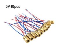 Módulo de diodo láser ajustable de 5 millones de vatios, 650 nm, 6 mm, 3/5 V, 10 unidades, para láser