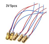 Módulo de diodo láser ajustable de 5 millones de vatios, 650 nm, 6 mm, 3/5 V, 10 unidades, para láser