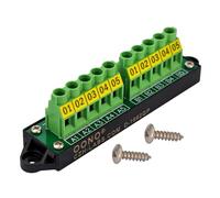 Módulo de distribución de bloque de terminales de 30 A, 300 V, 2 x 5 posiciones. OONO D-1662GP