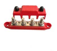 Módulo de distribución de energía de barra colectora resistente de 12 V 250 A para automóviles, RV, sistemas eléctricos marinos y buques (M8 rojo)