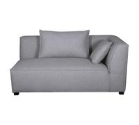 Módulo de esquina derecha para sofá de tejido gris claro PLURIEL