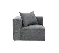 Miliboo Kerry - Módulo de esquina izquierda para sofá (tejido jaspeado, color gris oscuro