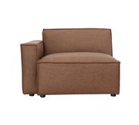 Módulo de esquina izquierda para sofá en cuero marrón SPLIT