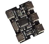 Módulo de expansión de concentrador USB 2.0 tipo C de 1 en 3 salidas, interfaz tipo C, módulo de expansión de concentrador USB, sin controlador, reconocimiento e instalación automáticos de computadora