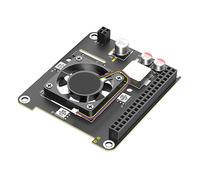 Módulo de fuente de alimentación Ethernet 5 POE con ventilador y luz RGB, adaptador M.2 NVME a PCIe 802.3af/At