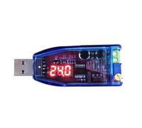 Módulo de fuente de alimentación USB DC-DC ajustable Step-Up/Step-Down - Entrada de 5 V, salida de -24 V, pantalla digital LED de voltaje, potenciador y convertidor (luz roja)