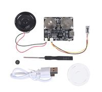 Módulo de grabación de voz programable de 8 m, chip de placa de grabación de voz musical activado por botón con altavoz, puede cambiar 3 modos de reproducción para saludos personalizados, tarjetas de