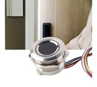 Módulo de identificación de huellas dactilares, R503 módulo de identificación de huellas dactilares capacitivas circulares con luz indicadora de anillo de 2 colores, alta tasa de reconocimiento