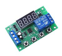 Módulo de interruptor de control de automatización Pantalla LED de relé de plástico ajustable para válvula solenoide, bomba de agua, motor, correa de luz, etc (5V)