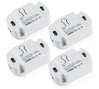 Módulo de interruptor de luz inteligente, 4 unidades 10 A wifi, Tuya Smart Life funciona sin cables con Alexa, Google Assistant DIY empotrado, módulo de interruptor inteligente WiFi