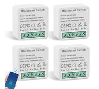 Módulo de interruptor de luz inteligente de 2 vías, módulo inteligente LEKEFETO WiFi, interruptor de luz, control por voz/temporizador, mini interruptor de luz Smart Home, compatible con la aplicación