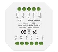 Módulo de interruptor inteligente ZIGBEE 16A para aplicación Tuya, relé de control de voz, temporizador de estado, automatización grupal, ABS, blanco, 502 mm, oficina en casa para iluminación (Zig-bee