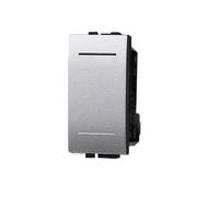Módulo de interruptor unipolar 1P 16A 250V plateado compatible con BTICINO Serie Living - ETTROIT