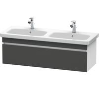 Módulo de lavabo Duravit DuraStyle de pared 6398, 1 extraíble, 1230mm, DS639804918, Color: Grafito Mate Decoración / Blanco Mate Decoración