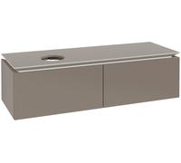 Módulo de lavabo Villeroy & Boch Legato B587, 1400x380x500mm, lavabo lado izquierdo, B58700VG, Color: Gris Trufa