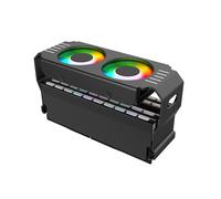 Módulo de Memoria RAM para Caja PC, Disipador Calor ARGB DDR3 A DDR5, 5V, 3 Pines, PWM, 4 Pines, Sincronización Luz, Ventiladores Dobles de 120 mm,