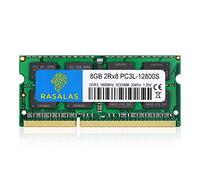 Módulo de memoria RAM Rasalas 8 GB DDR3L 1600 MHz PC3-12800 PC3L 12800S Sin búfer No admite memoria ECC 1,35 V CL11 2Rx8 Rango dual 204 pines SODIMM para portátil Actualización de memoria interna para