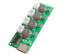 Módulo de nebulizador ultrasónico de 5 V 2 W con 4 cabezales de pulverización, 4-5 µm de niebla fina para humidificador de aire DIY y aromaterapia, placa de control con conector tipo C (C)