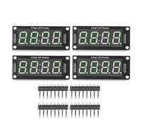 Módulo de Pantalla de Tubo Digital LED de 4 dígitos y 7 segmentos TM1637 0,56 Pulgadas 5V con Pines adaptados a microcontrolador (Verde MRA041A)