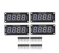 Módulo de Pantalla de Tubo Digital LED de 4 dígitos y 7 segmentos TM1637 0,56 Pulgadas 5V con Pines adaptados a microcontrolador (Azul MRA041C)