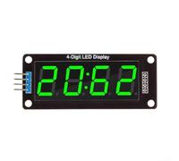 Módulo de pantalla LED de cuatro dígitos de 0.56 pulgadas con chip de control TM1637 para visualización de tiempo y datos en circuitos Arduino (verde)