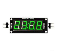 Módulo de pantalla LED Reloj digital de 7 segmentos para TM1637 4 dígitos 0.56 pulgadas con alimentación de 5V y soporte de biblioteca para proyectos de bricolaje Arduino (verde)