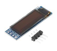 Módulo de Pantalla OLED 0.91in Blanco Azul 128x32 Interfaz IIC Módulo de Pantalla LCD 3.3~5V (Azul)